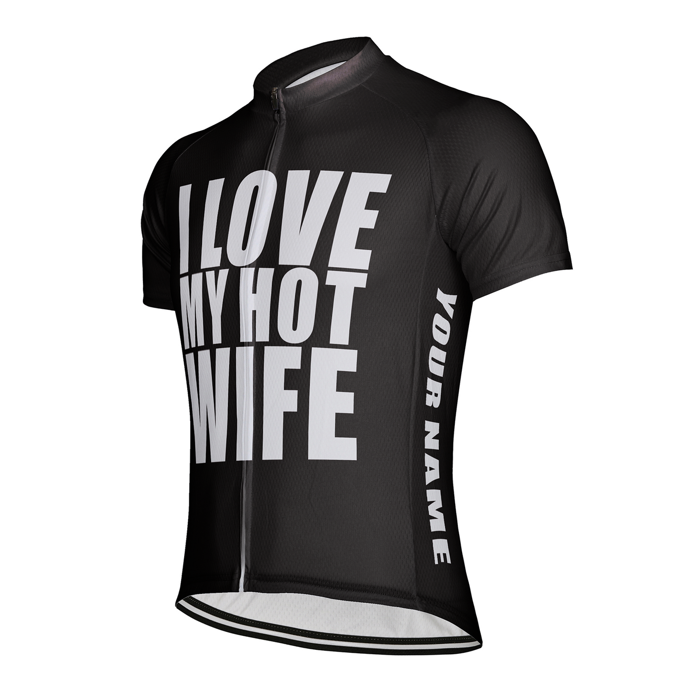 Customized I Love My Hot Wife Men's Cycling Jersey Short Sleeve