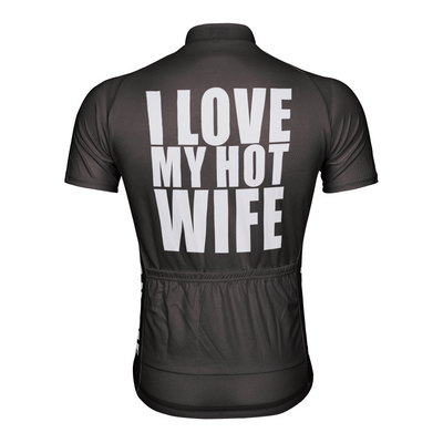 Customized I Love My Hot Wife Men's Cycling Jersey Short Sleeve