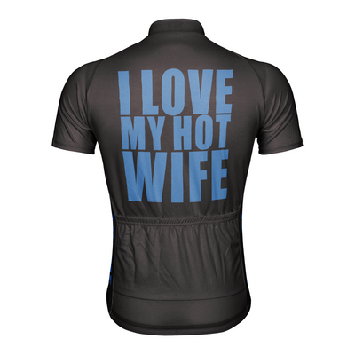 Customized I Love My Hot Wife Men's Cycling Jersey Short Sleeve