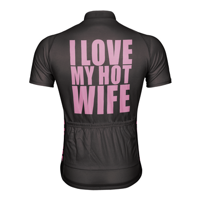 Customized I Love My Hot Wife Men's Cycling Jersey Short Sleeve