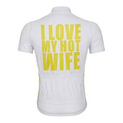 Customized I Love My Hot Wife Men's Cycling Jersey Short Sleeve