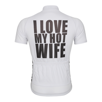 Customized I Love My Hot Wife Men's Cycling Jersey Short Sleeve