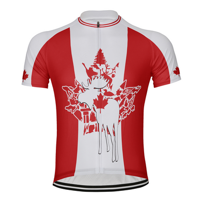 Customized Canada Men's Cycling Jersey Short Sleeve