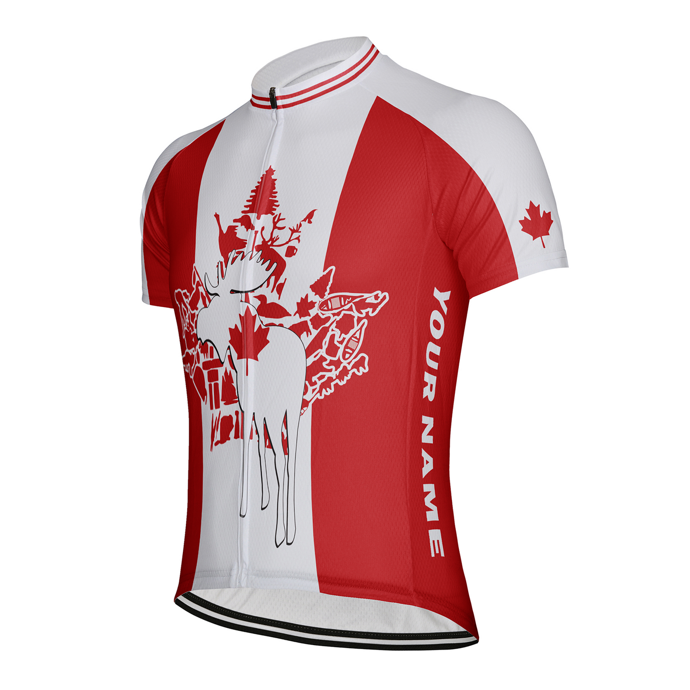 Customized Canada Men's Cycling Jersey Short Sleeve