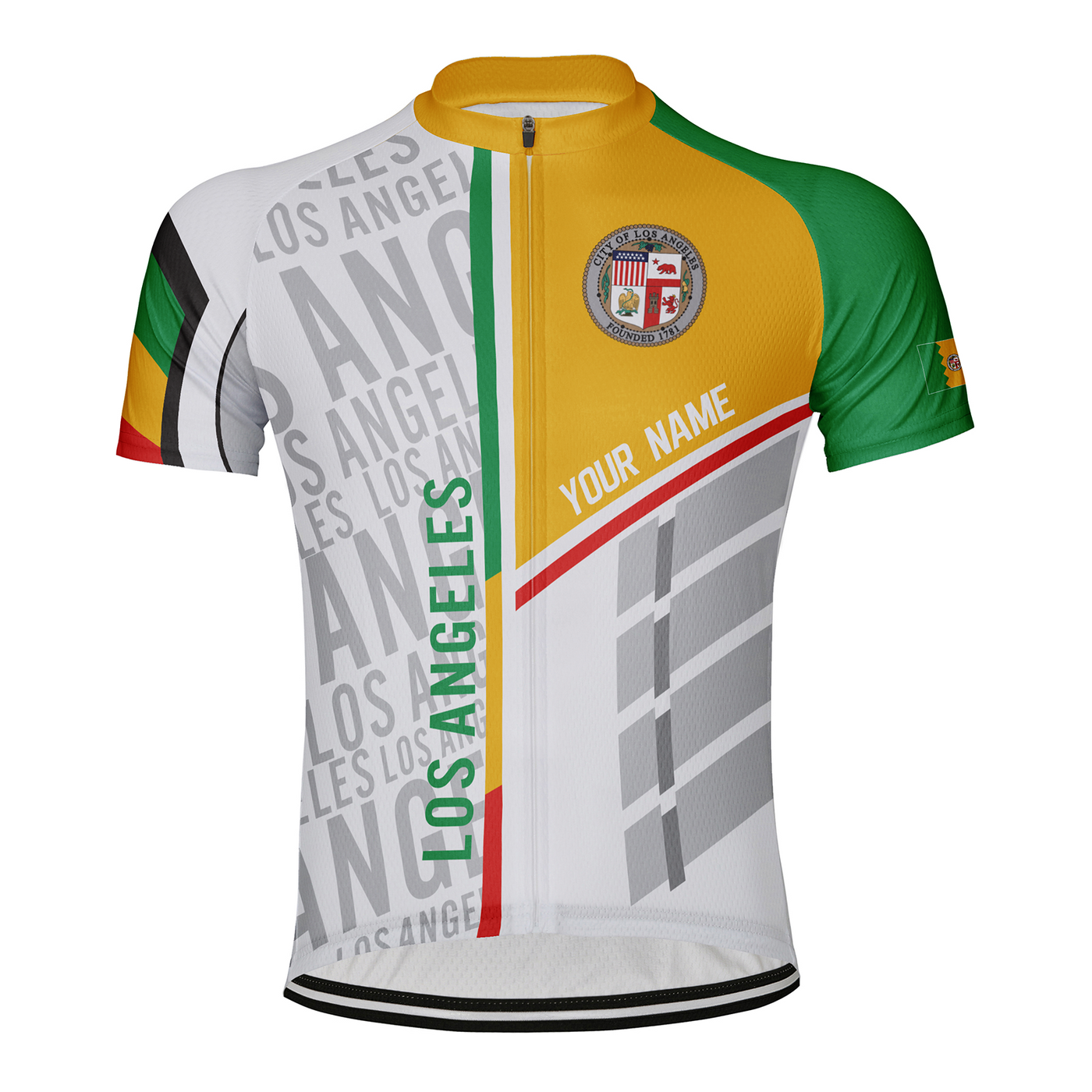 Customized Los Angeles Men's Cycling Jersey Short Sleeve
