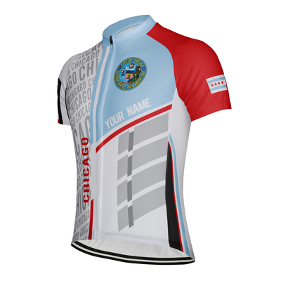 Customized Chicago Men's Cycling Jersey Short Sleeve