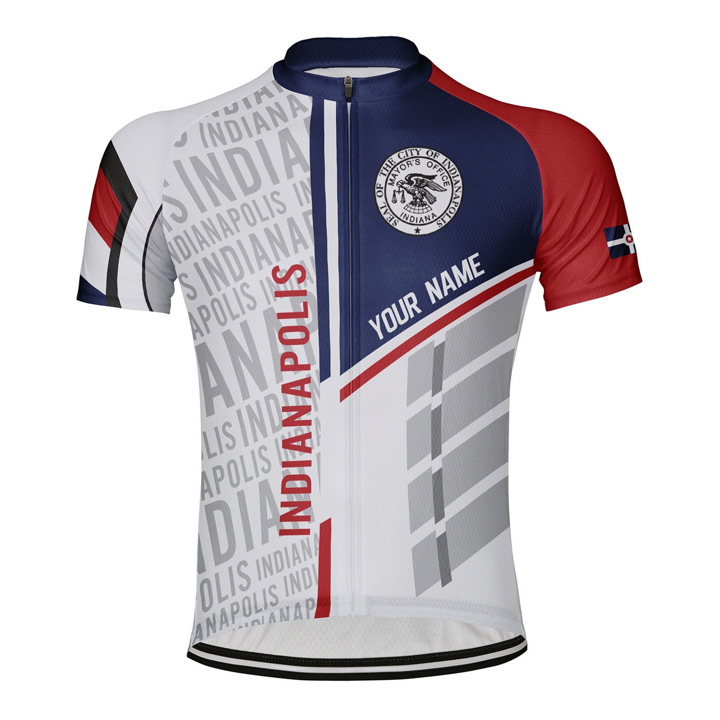 Customized Indianapolis Men's Cycling Jersey Short Sleeve