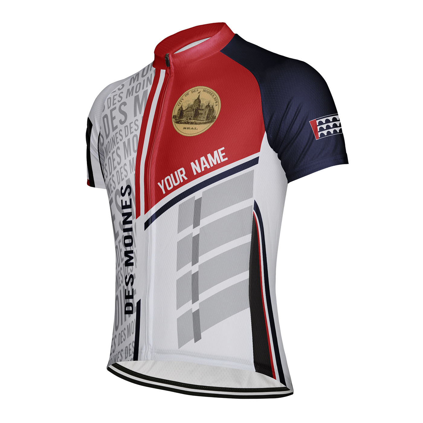 Customized Des Moines Men's Cycling Jersey Short Sleeve