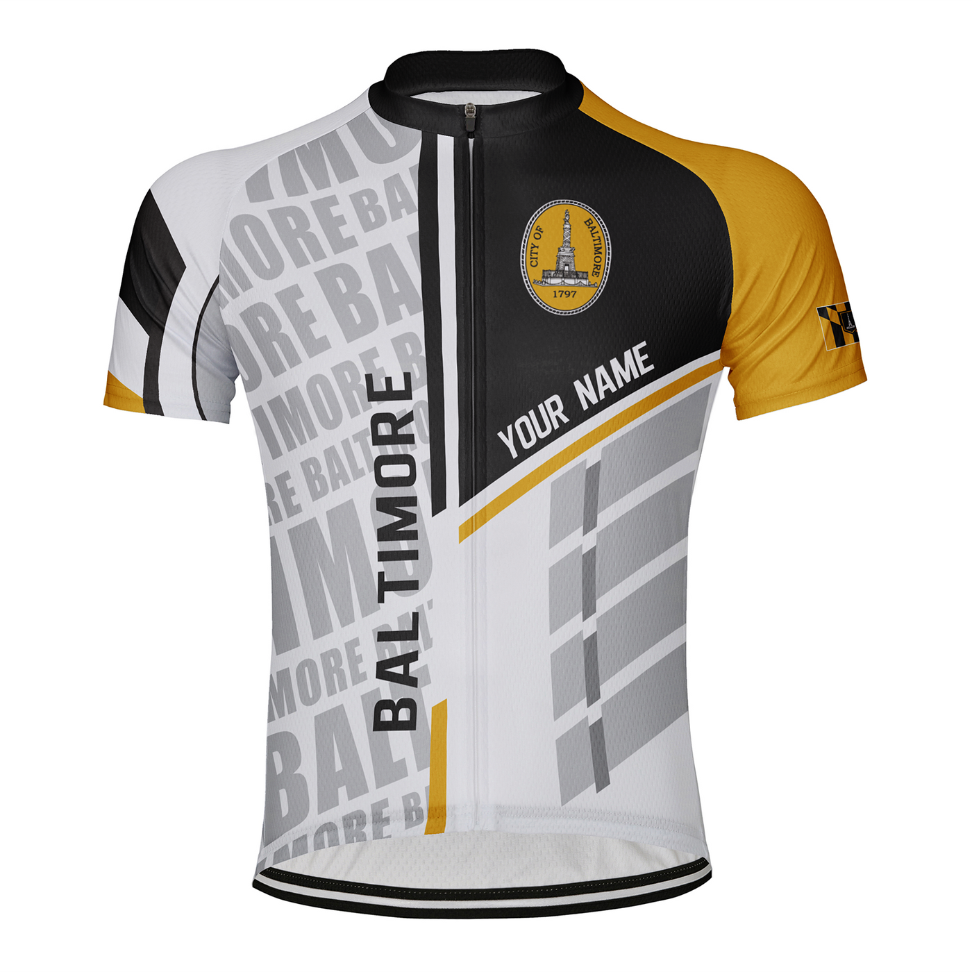 Customized Baltimore Men's Cycling Jersey Short Sleeve