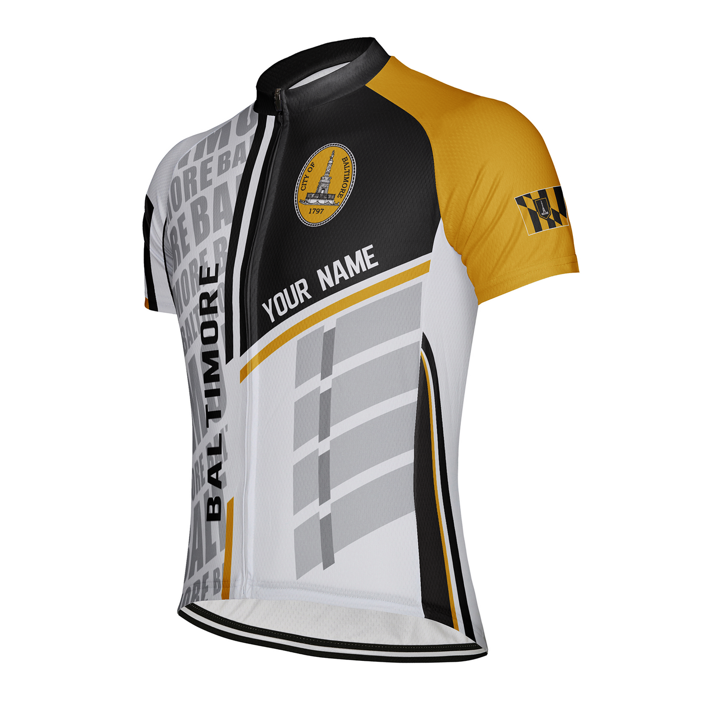 Customized Baltimore Men's Cycling Jersey Short Sleeve
