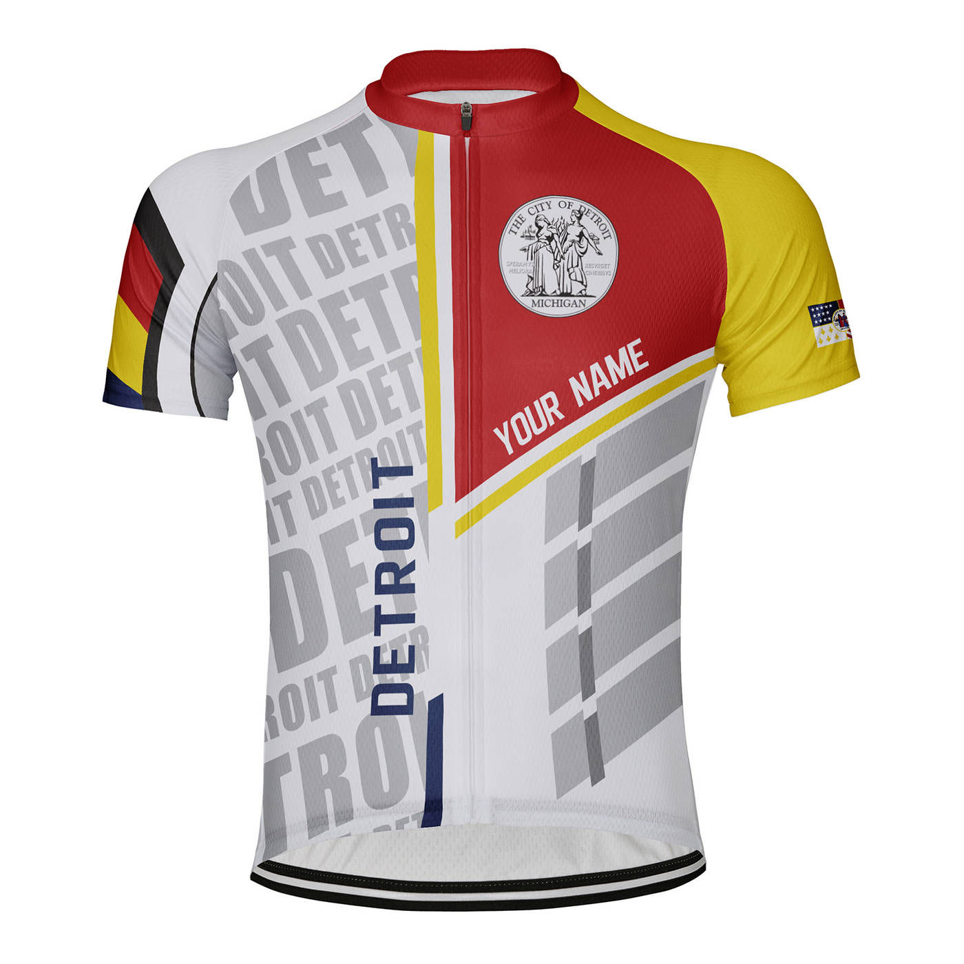 Customized Detroit Men's Cycling Jersey Short Sleeve