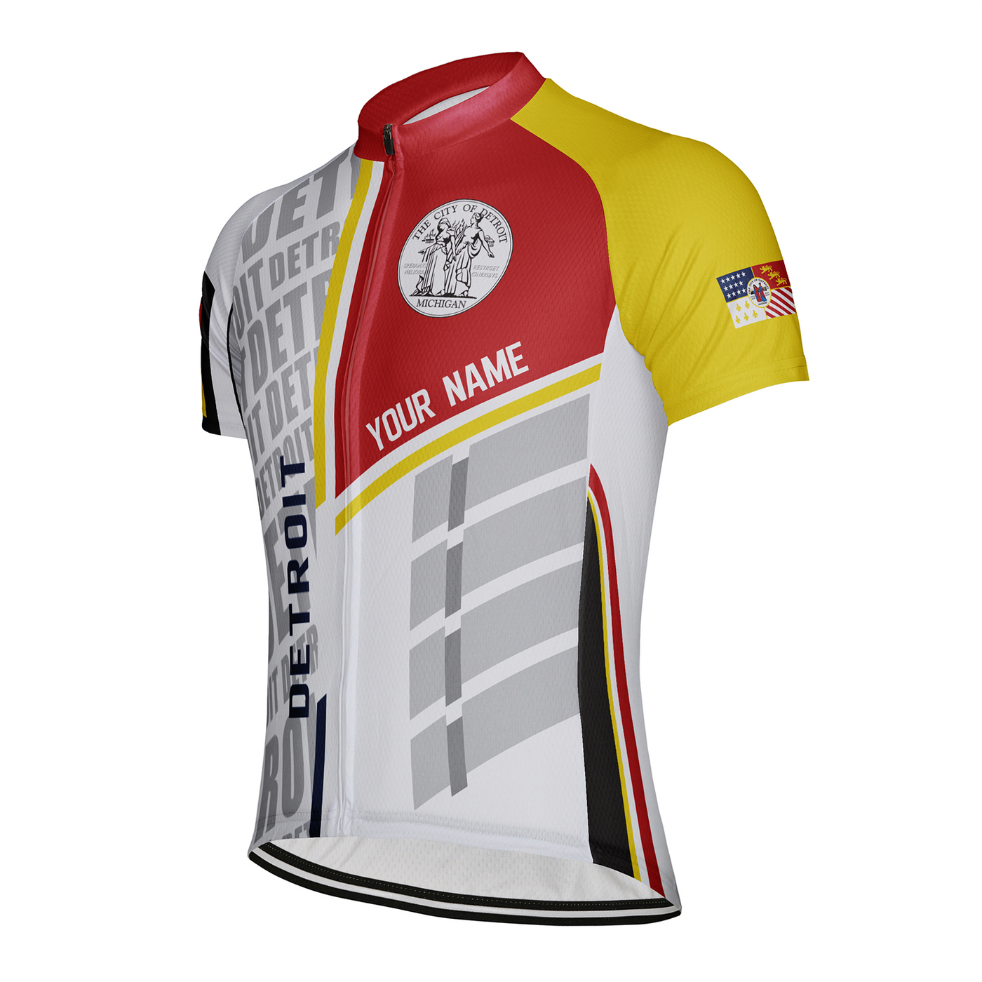 Customized Detroit Men's Cycling Jersey Short Sleeve