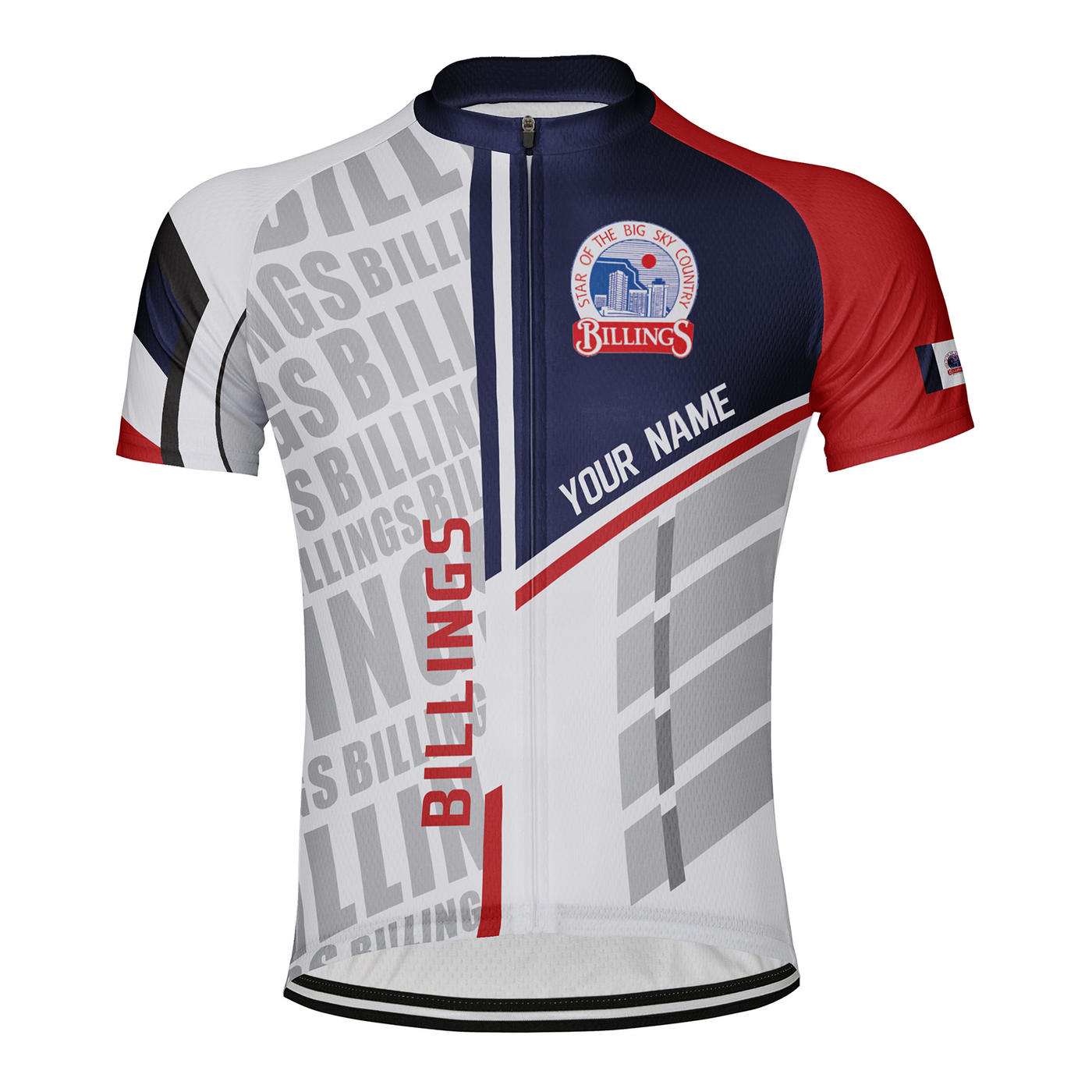 Customized Billings Men's Cycling Jersey Short Sleeve