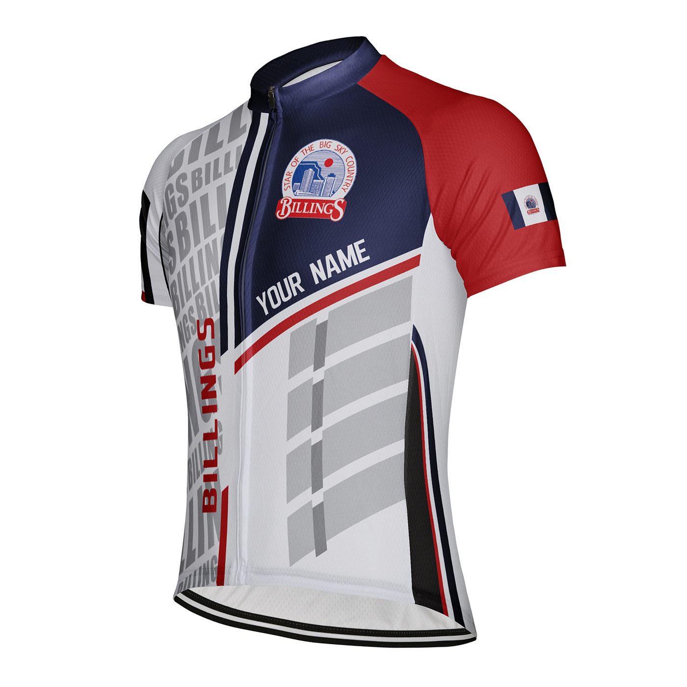 Customized Billings Men's Cycling Jersey Short Sleeve