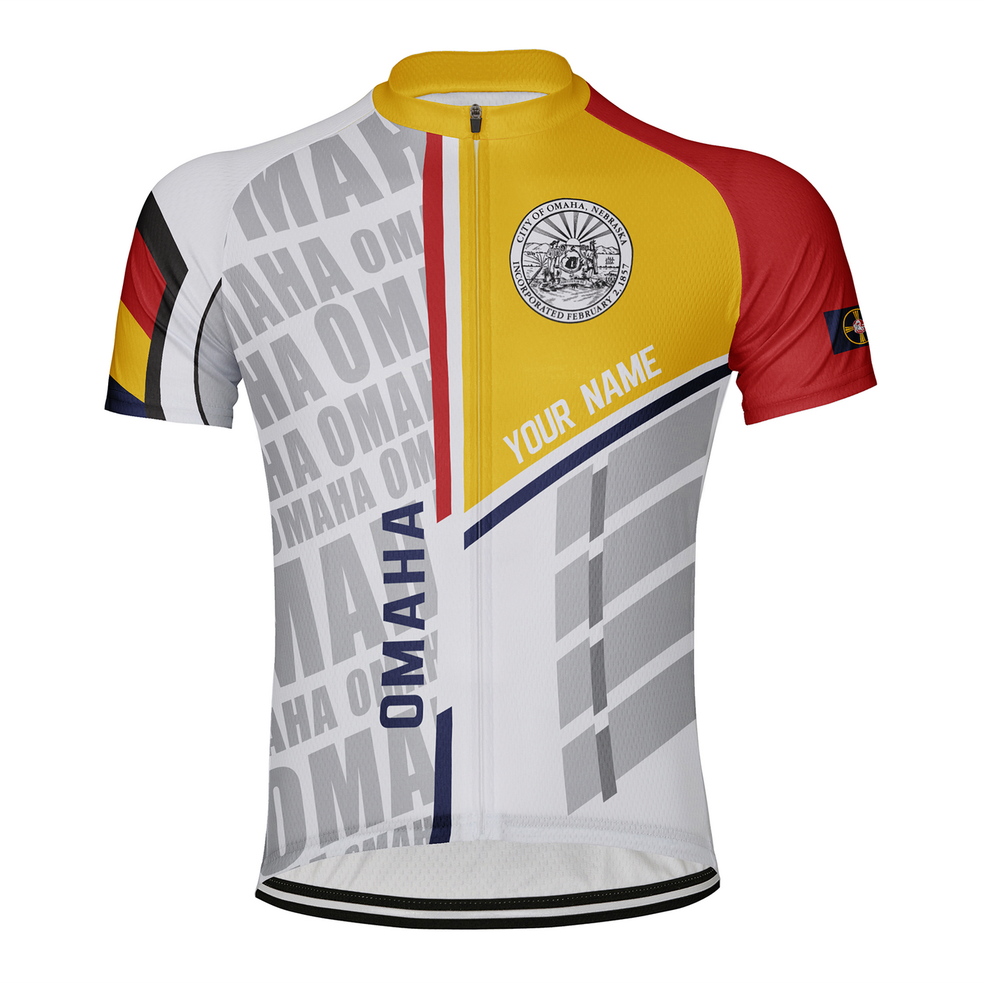 Customized Omaha Men's Cycling Jersey Short Sleeve
