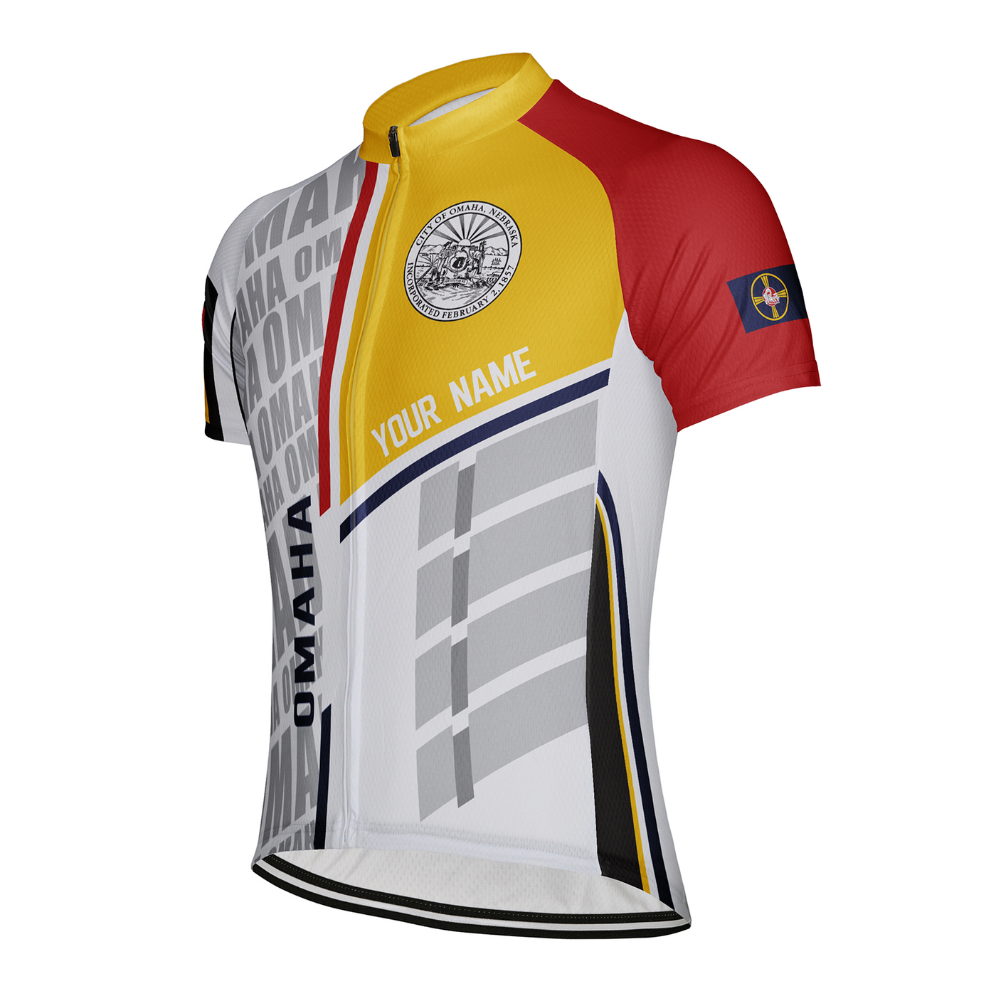 Customized Omaha Men's Cycling Jersey Short Sleeve