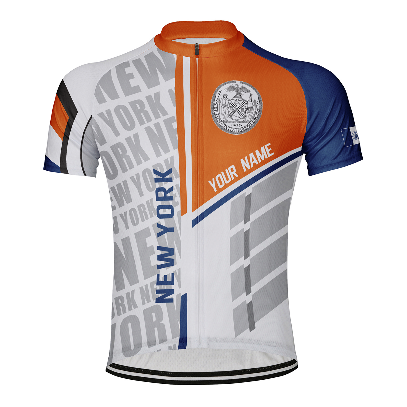 Customized New York Men's Cycling Jersey Short Sleeve