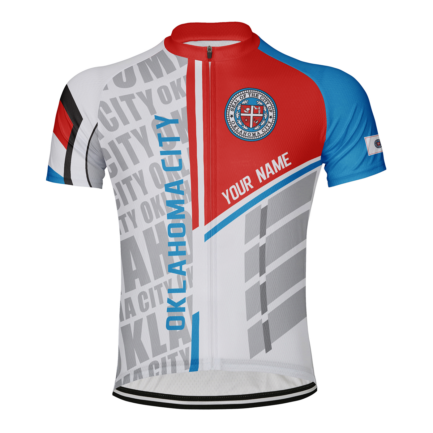 Customized Oklahoma City Men's Cycling Jersey Short Sleeve