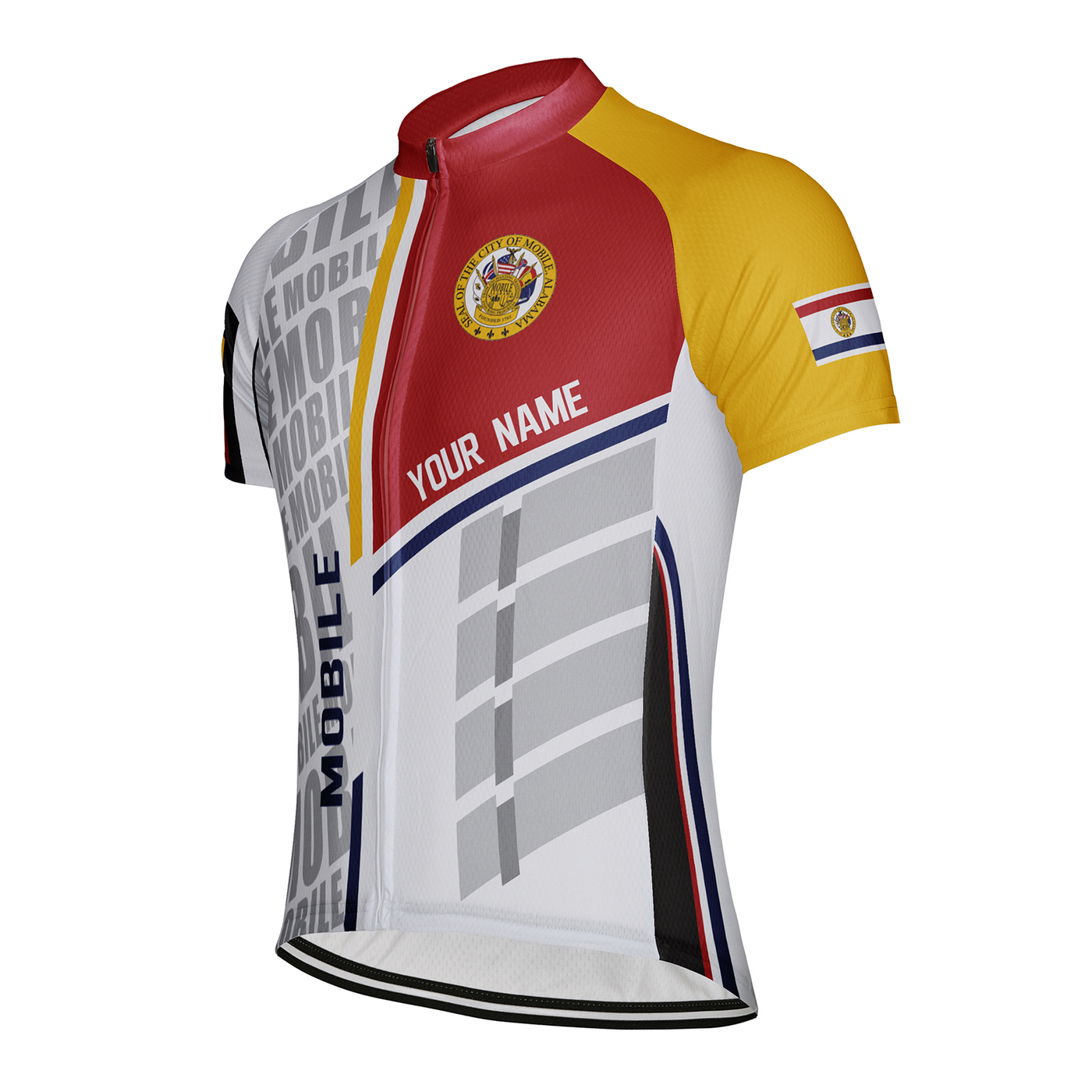 Customized Mobile Men's Cycling Jersey Short Sleeve
