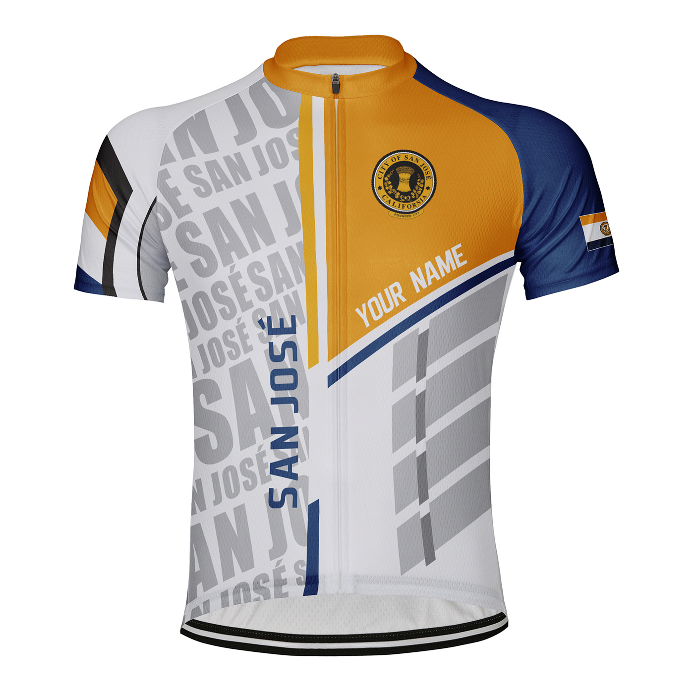 Customized San José Men's Cycling Jersey Short Sleeve