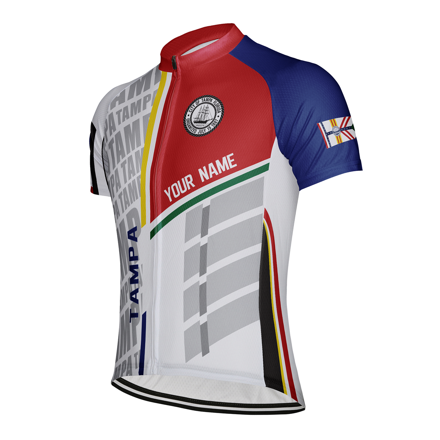 Customized Tampa Men's Cycling Jersey Short Sleeve