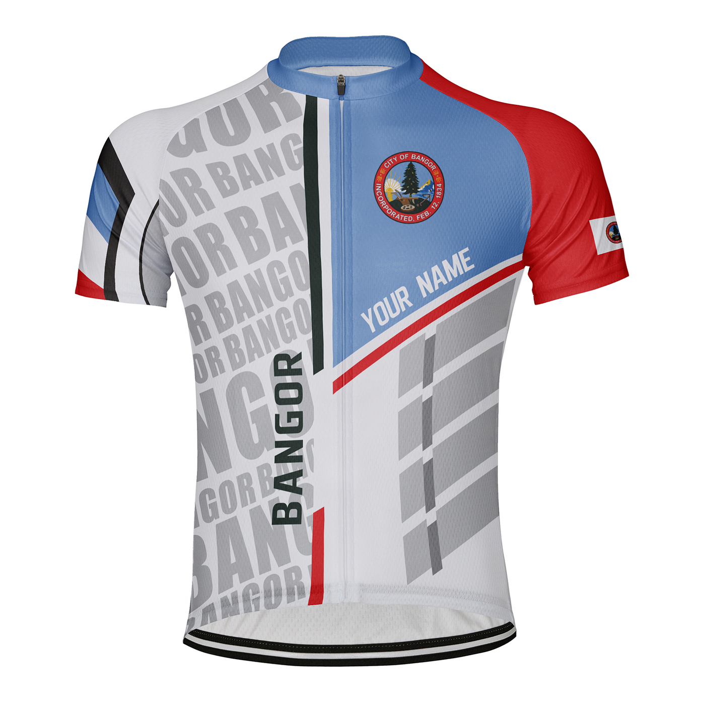Customized Bangor Men's Cycling Jersey Short Sleeve