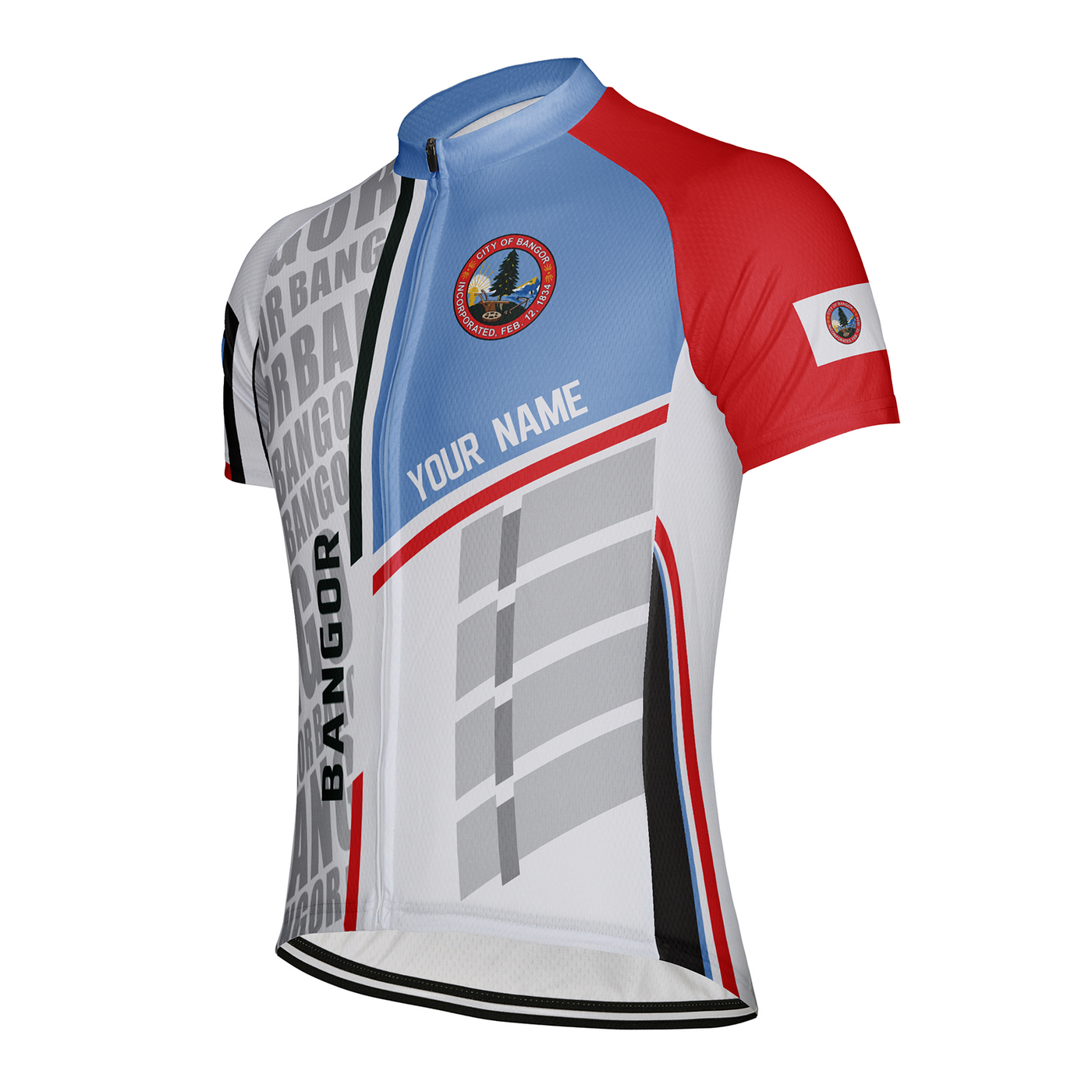 Customized Bangor Men's Cycling Jersey Short Sleeve