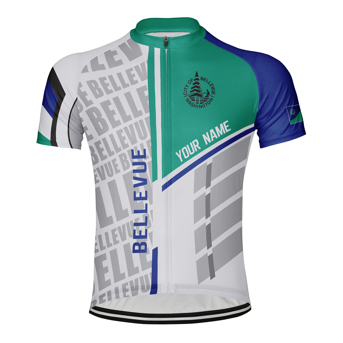 Customized Bellevue Men's Cycling Jersey Short Sleeve