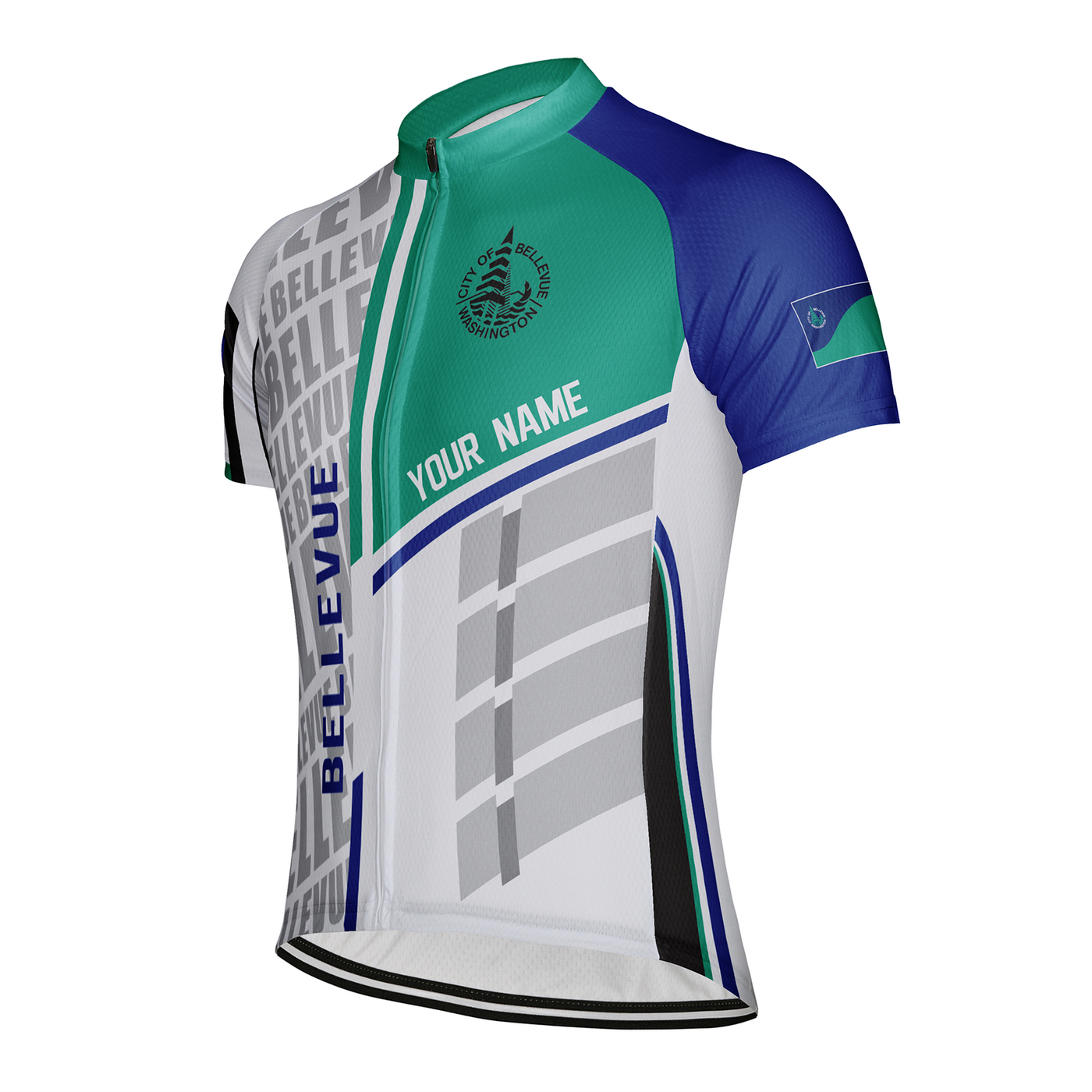 Customized Bellevue Men's Cycling Jersey Short Sleeve