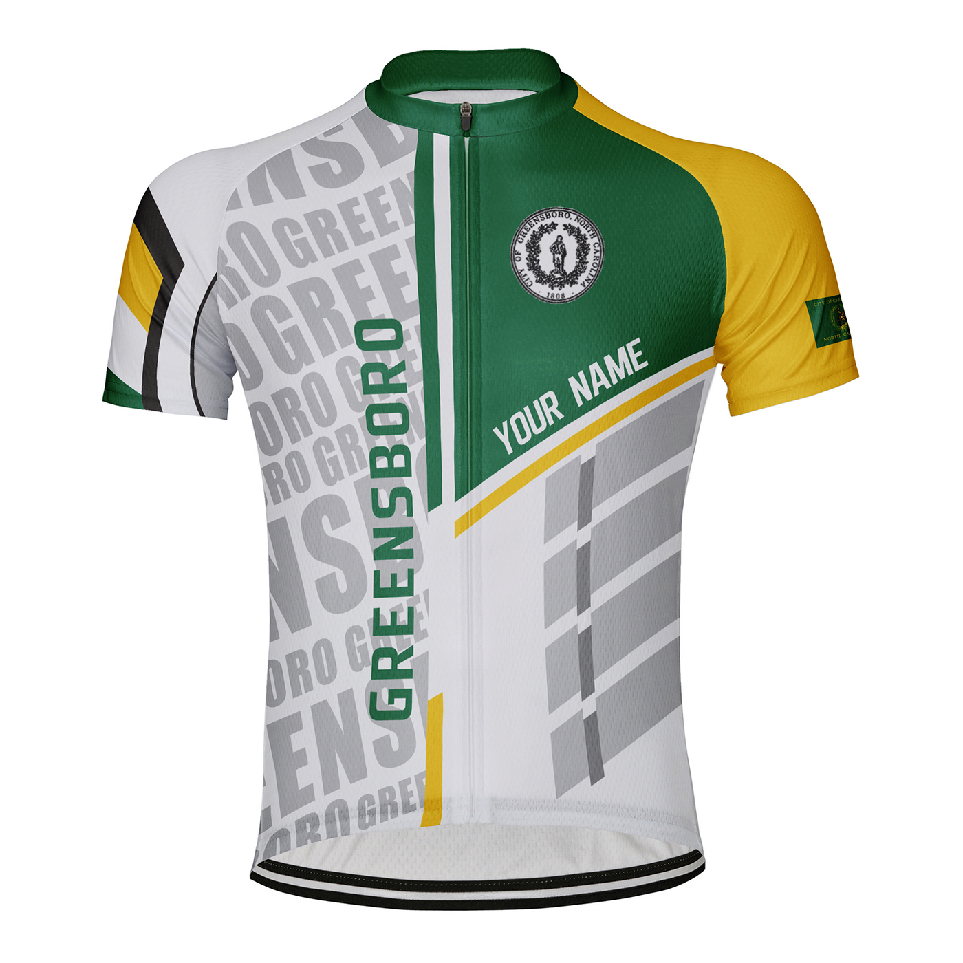 Customized Greensboro Men's Cycling Jersey Short Sleeve