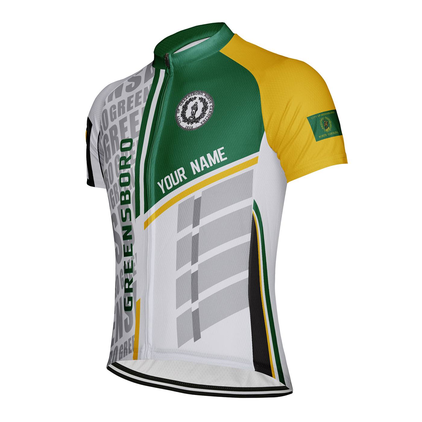 Customized Greensboro Men's Cycling Jersey Short Sleeve