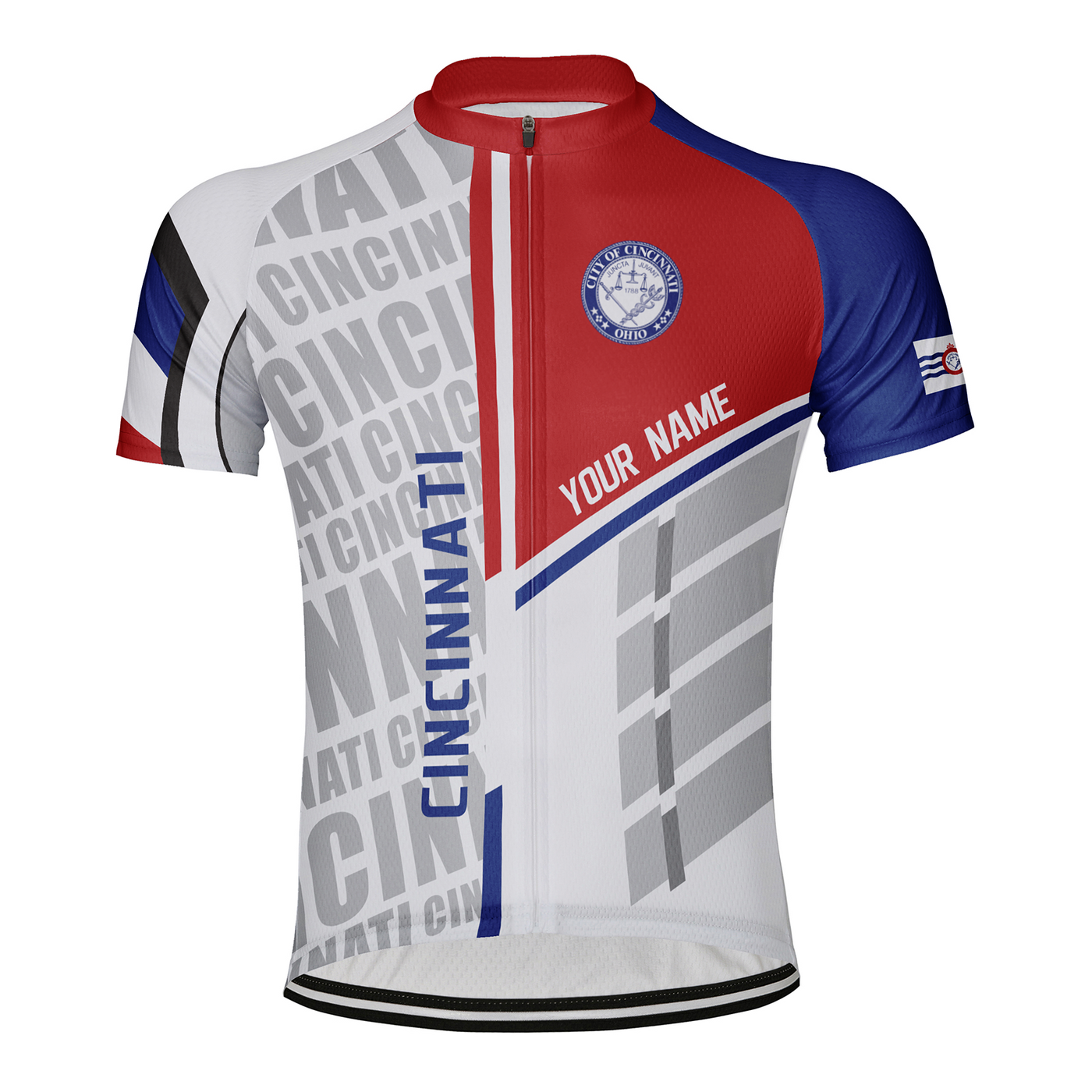 Customized Cincinnati Men's Cycling Jersey Short Sleeve