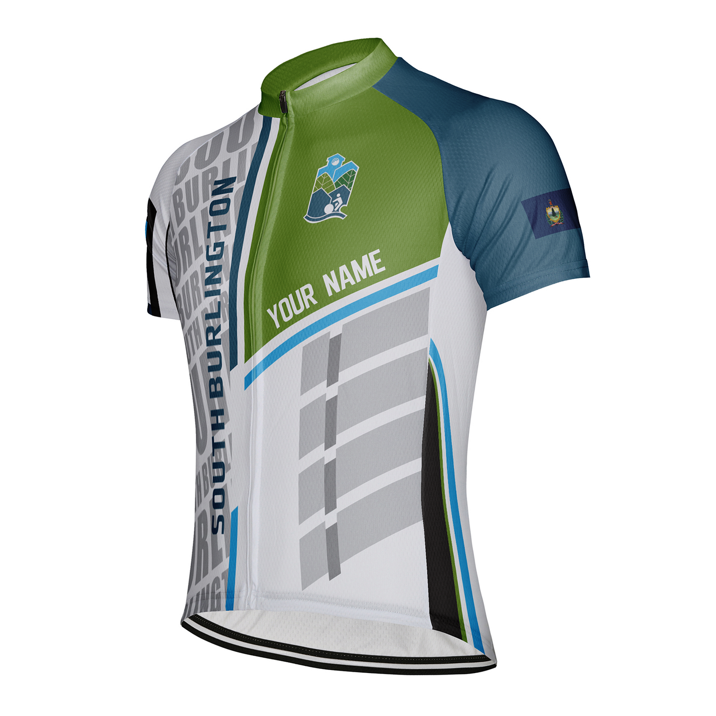 Customized South Burlington Men's Cycling Jersey Short Sleeve