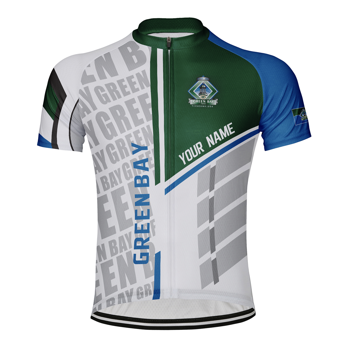 Customized Green Bay Men's Cycling Jersey Short Sleeve