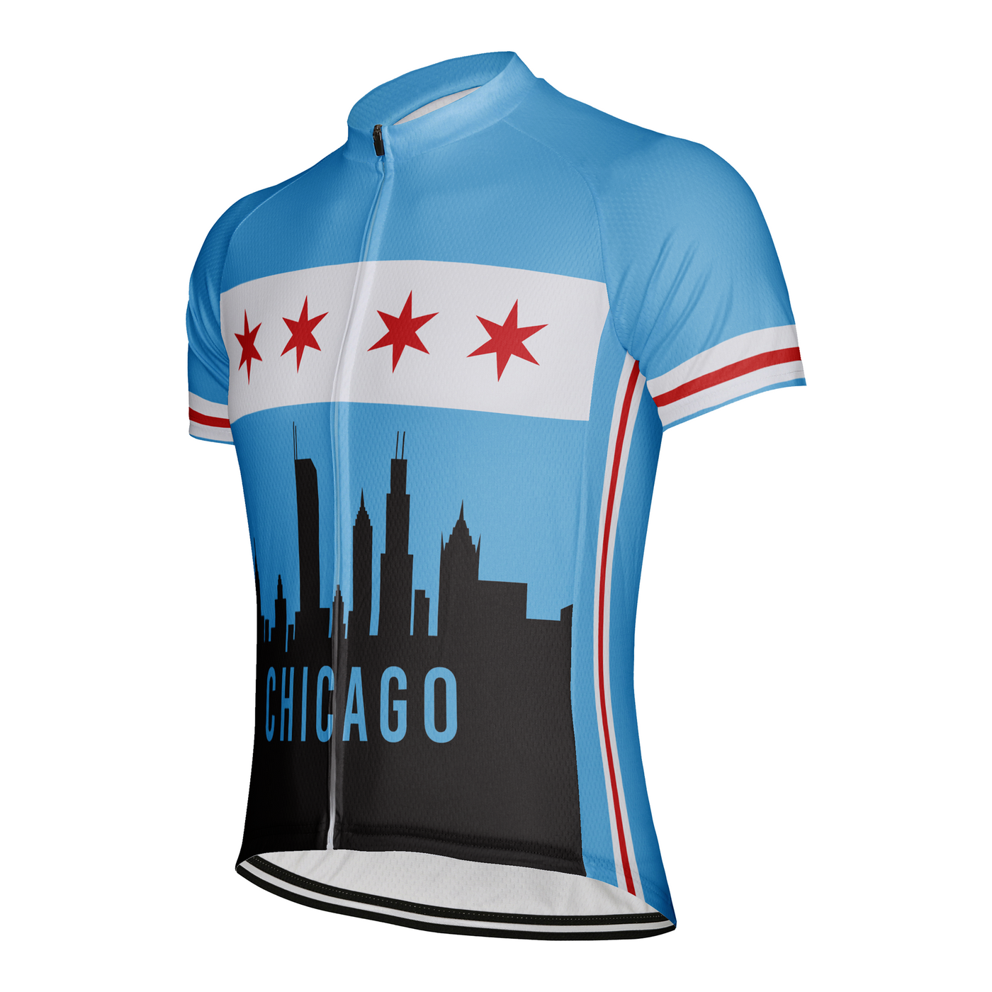 Customized Chicago Men's Cycling Jersey Short Sleeve
