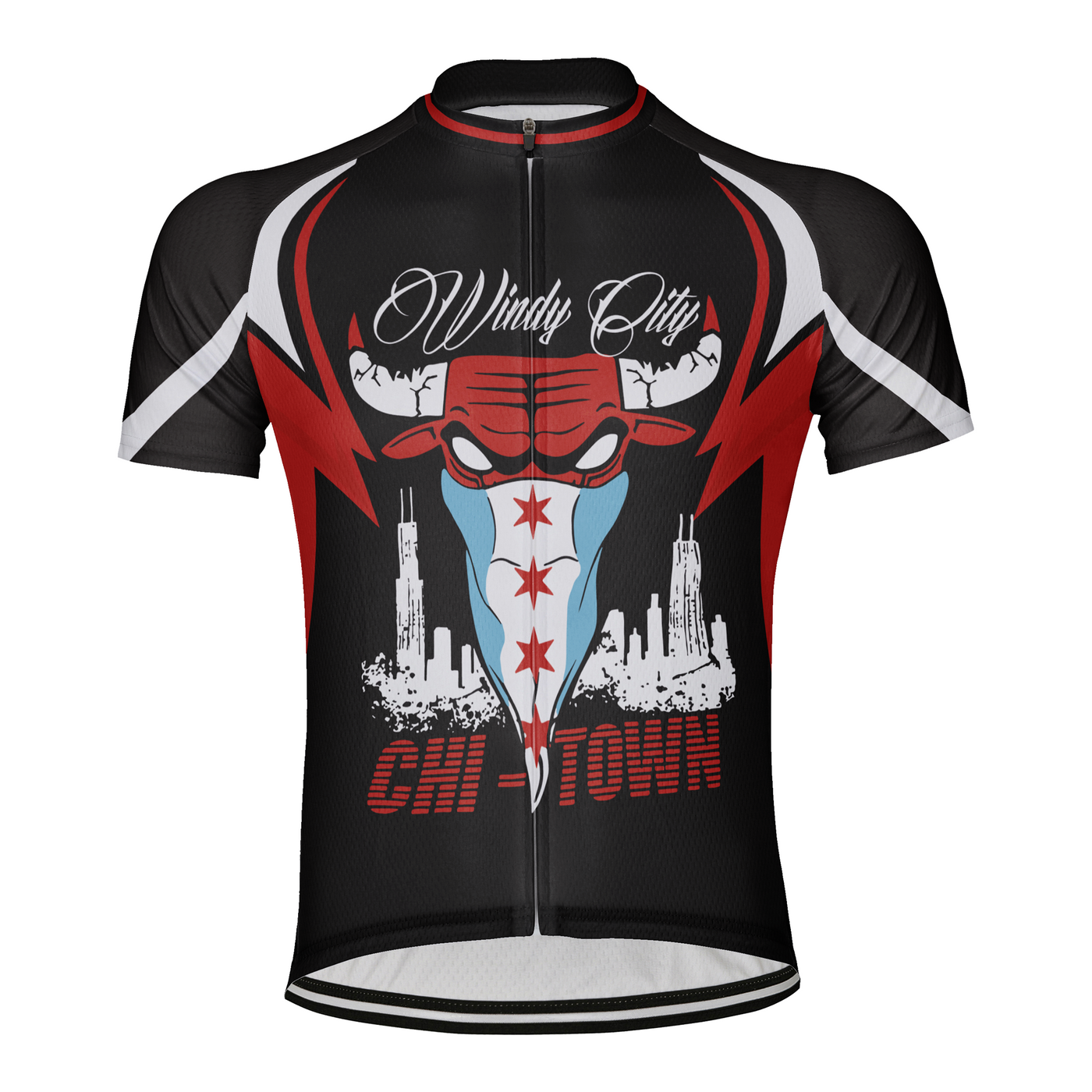Customized Chicago Men's Cycling Jersey Short Sleeve