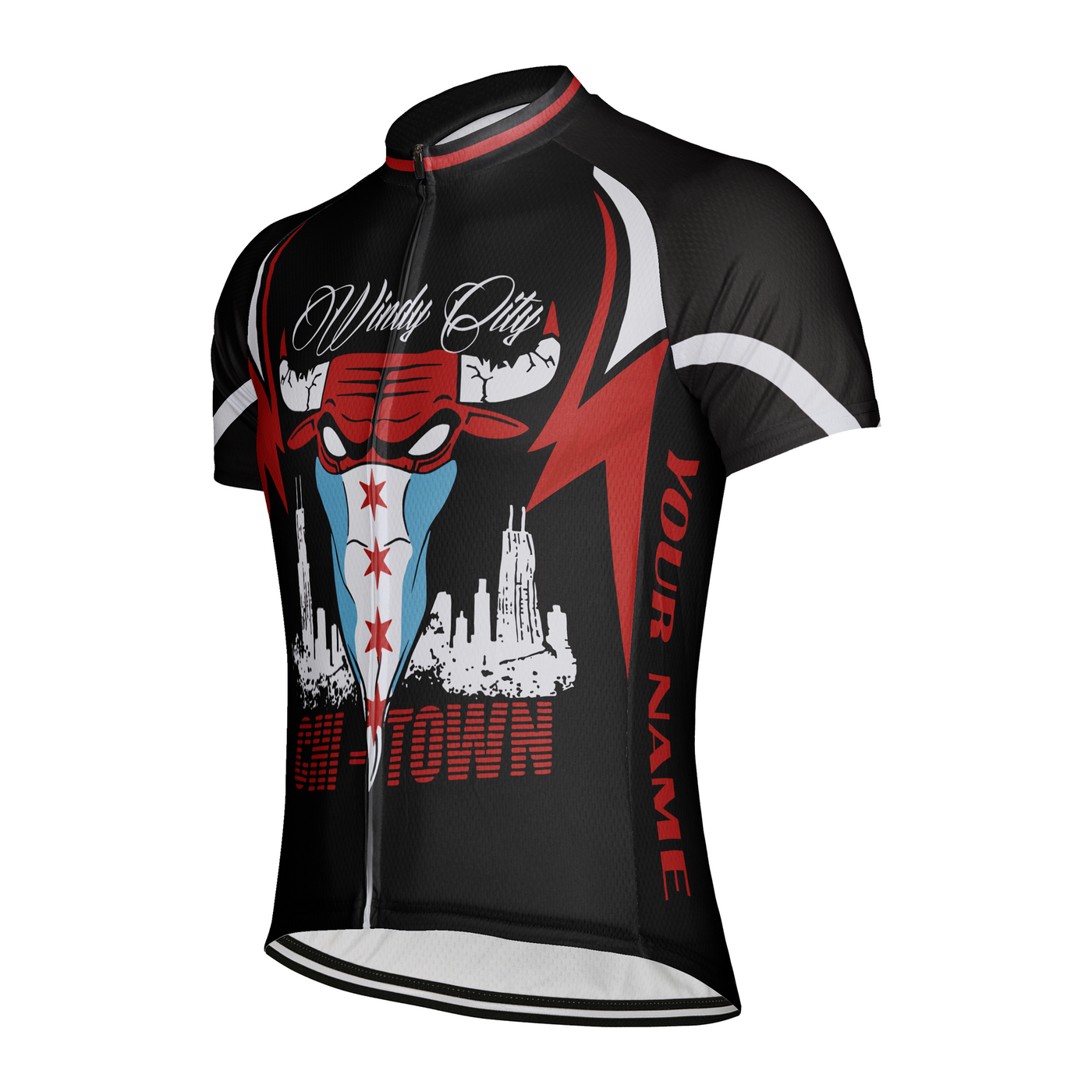 Customized Chicago Men's Cycling Jersey Short Sleeve