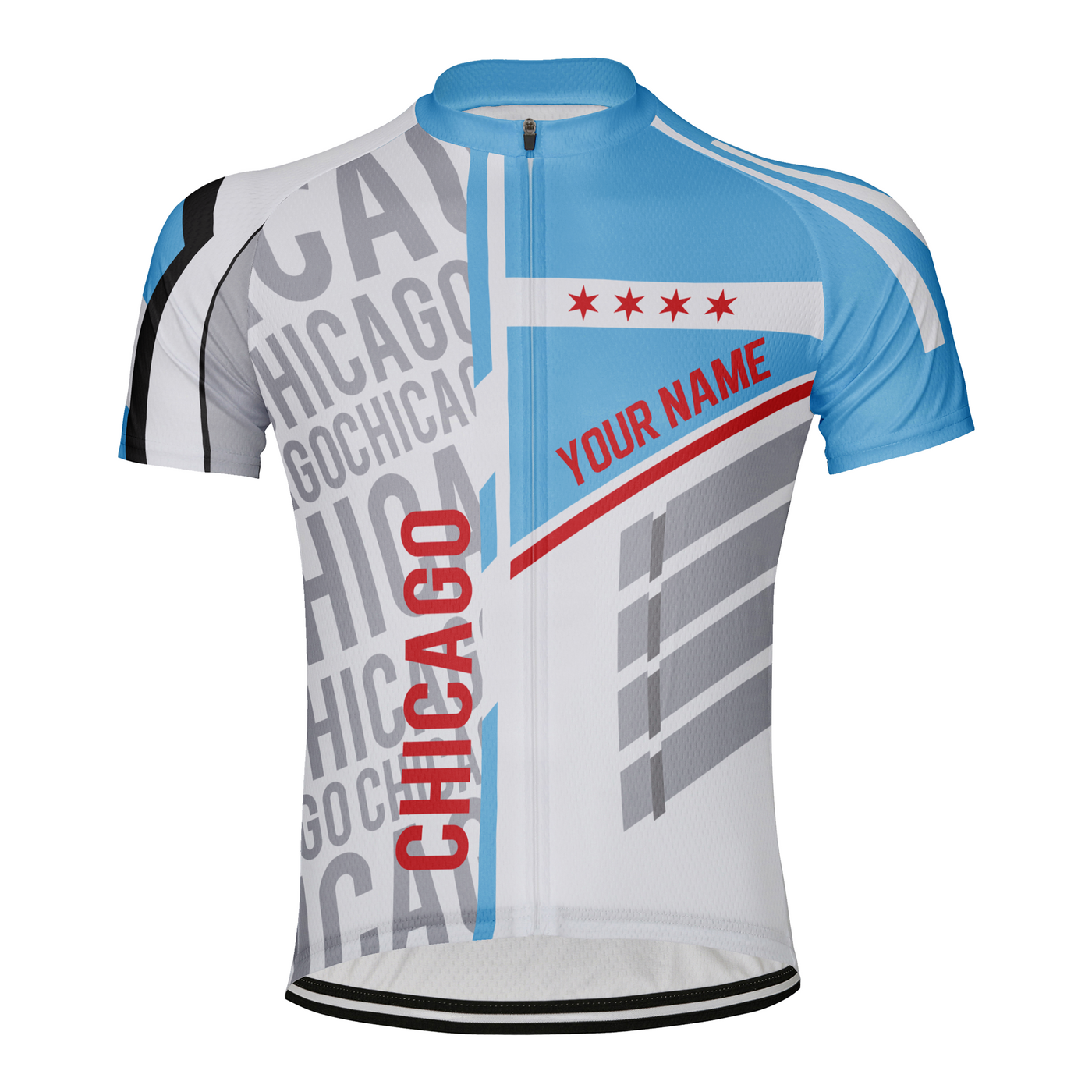 Customized Chicago Men's Cycling Jersey Short Sleeve