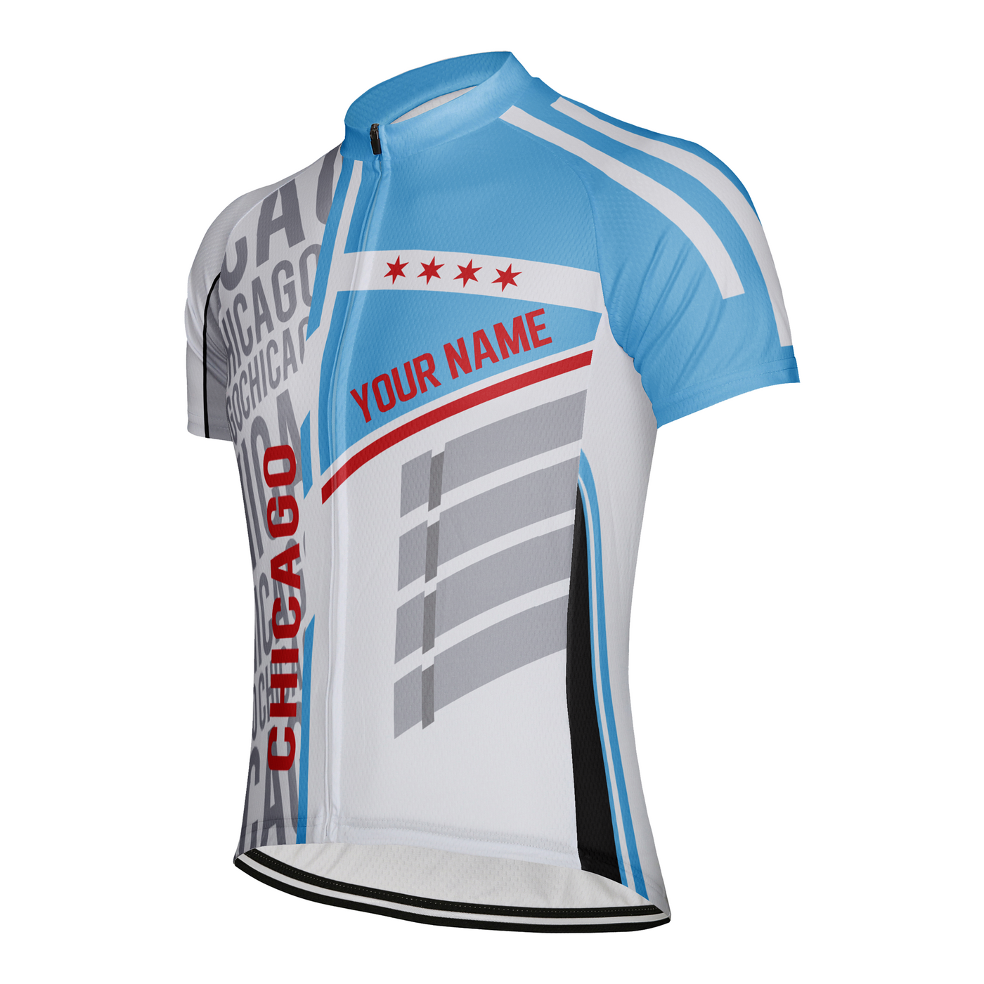 Customized Chicago Men's Cycling Jersey Short Sleeve