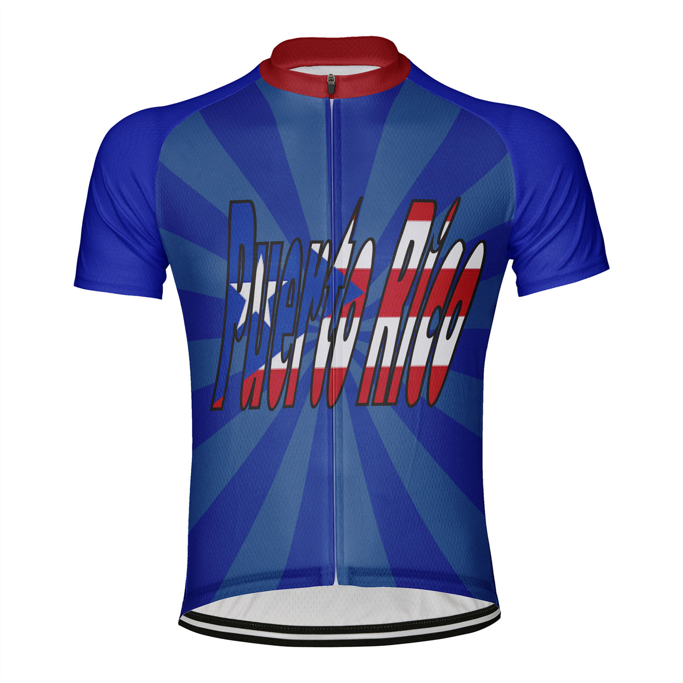 Customized Men's Puerto Rico Short Sleeve Cycling Jersey