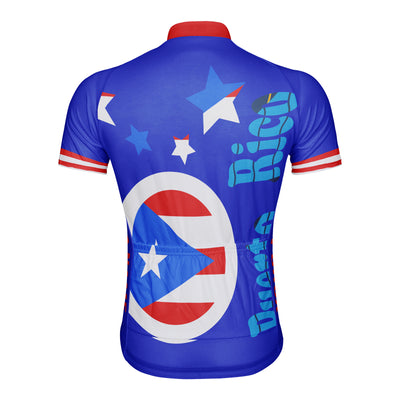 Customized Men's Puerto Rico Short Sleeve Cycling Jersey