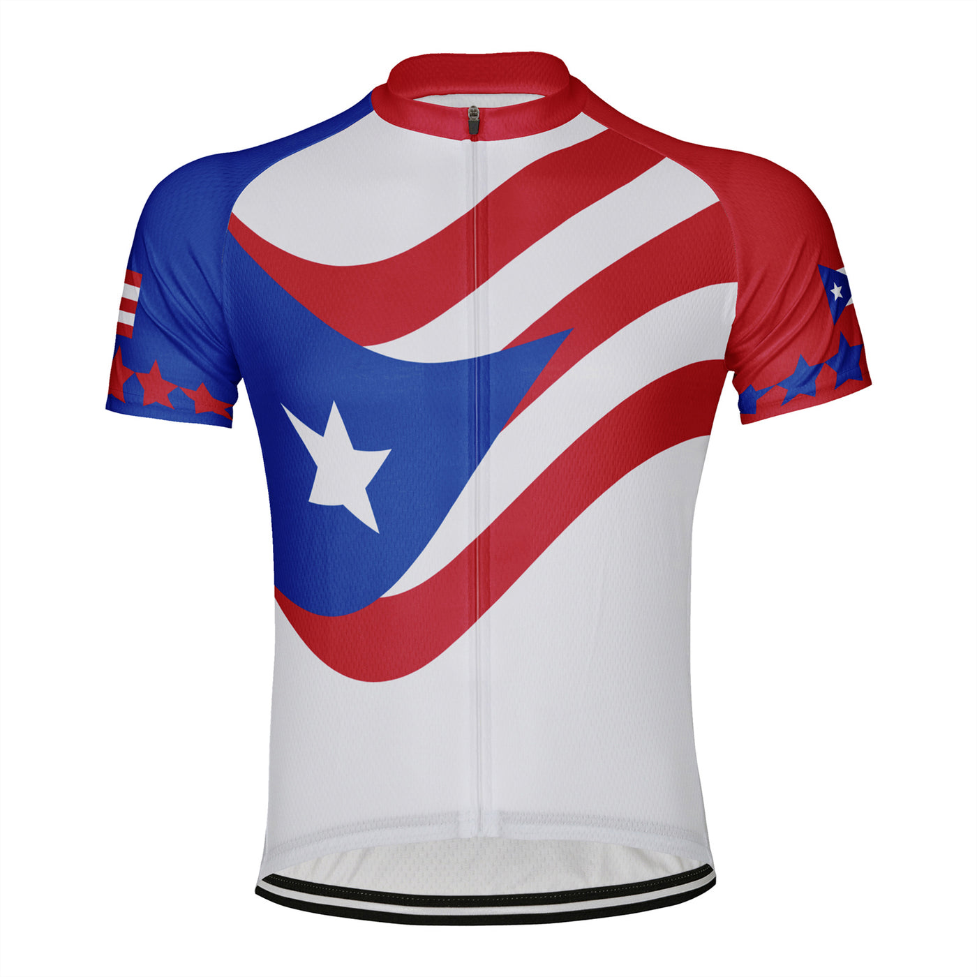 Customized Men's Puerto Rico Short Sleeve Cycling Jersey