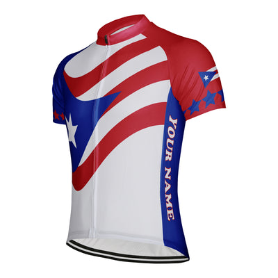 Customized Men's Puerto Rico Short Sleeve Cycling Jersey
