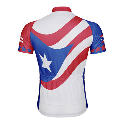 Customized Men's Puerto Rico Short Sleeve Cycling Jersey