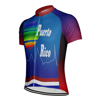 Customized Men's Puerto Rico Short Sleeve Cycling Jersey