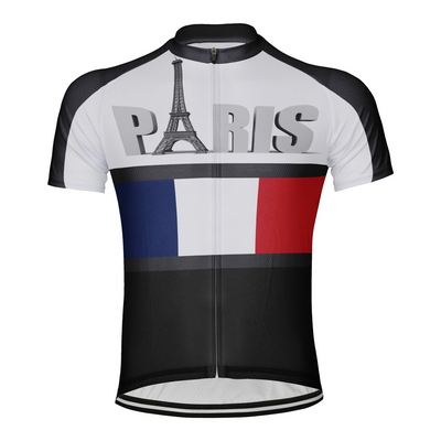 Customized France Men's Cycling Jersey Short Sleeve