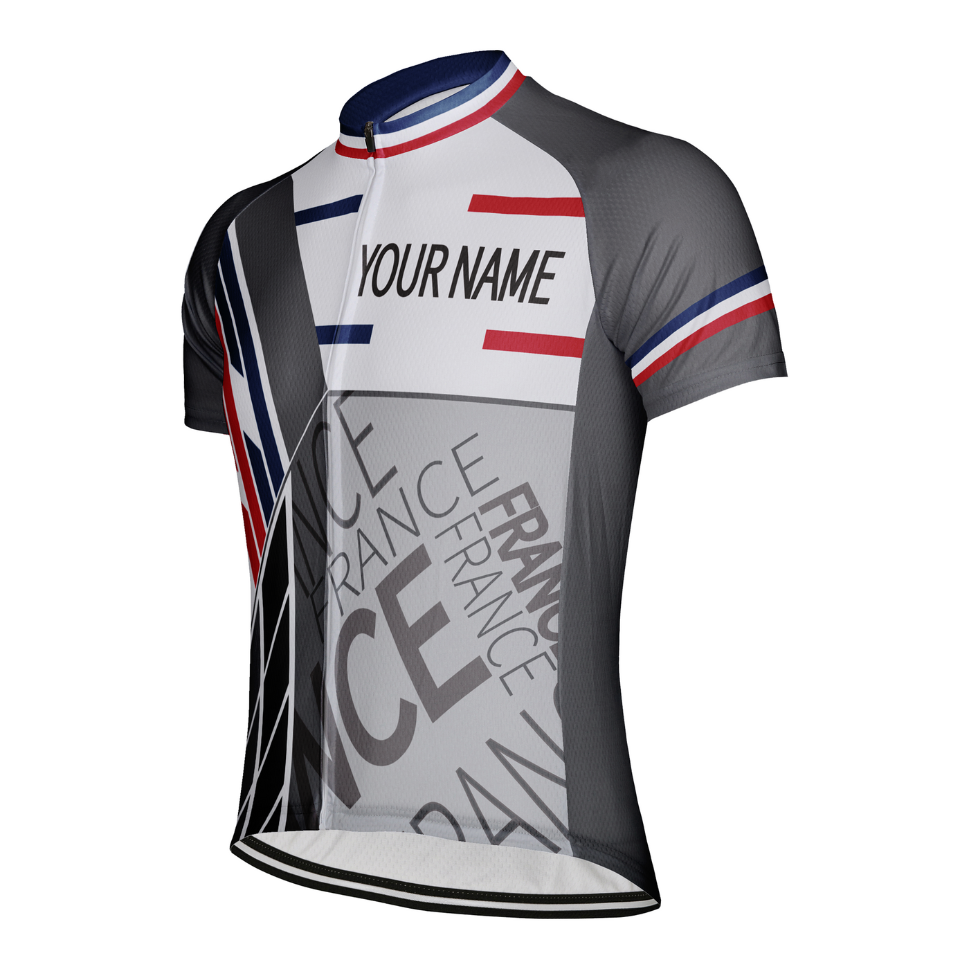 Customized France Men's Cycling Jersey Short Sleeve