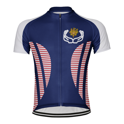 Customized France Men's Cycling Jersey Short Sleeve