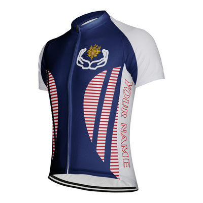Customized France Men's Cycling Jersey Short Sleeve