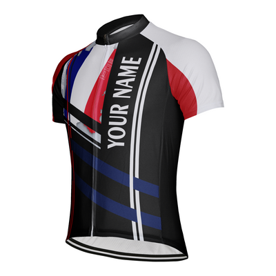 Customized France Men's Cycling Jersey Short Sleeve